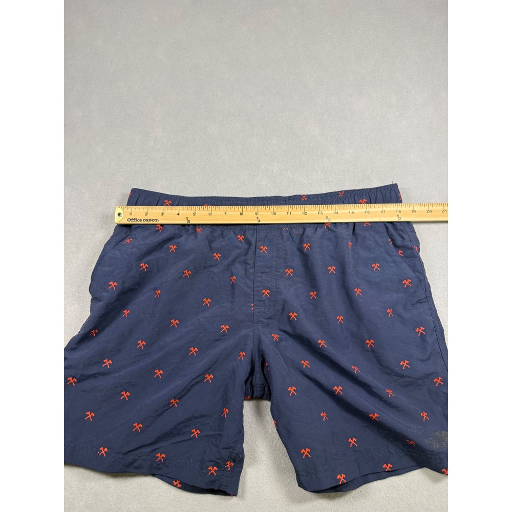 The North Face Mens Class V Water Shorts Navy Orange Ice Axe Print Large L - Picture 5 of 7